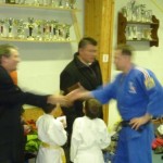 Philippe AUGIER, le professeur de judo et David DOUILLET