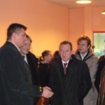 David DOUILLET, Philippe AUGIER, Mr CHARPENTIER, président de l'Avant Garde et Aristide OlLIVIER, président du club de Tennis de Caen venu en voisin